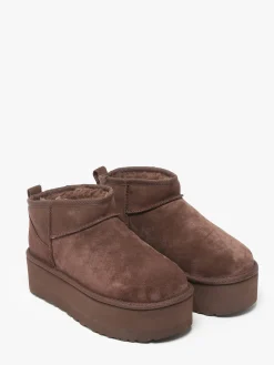 Boots Classic Ultra Mini Platform en cuir UGG