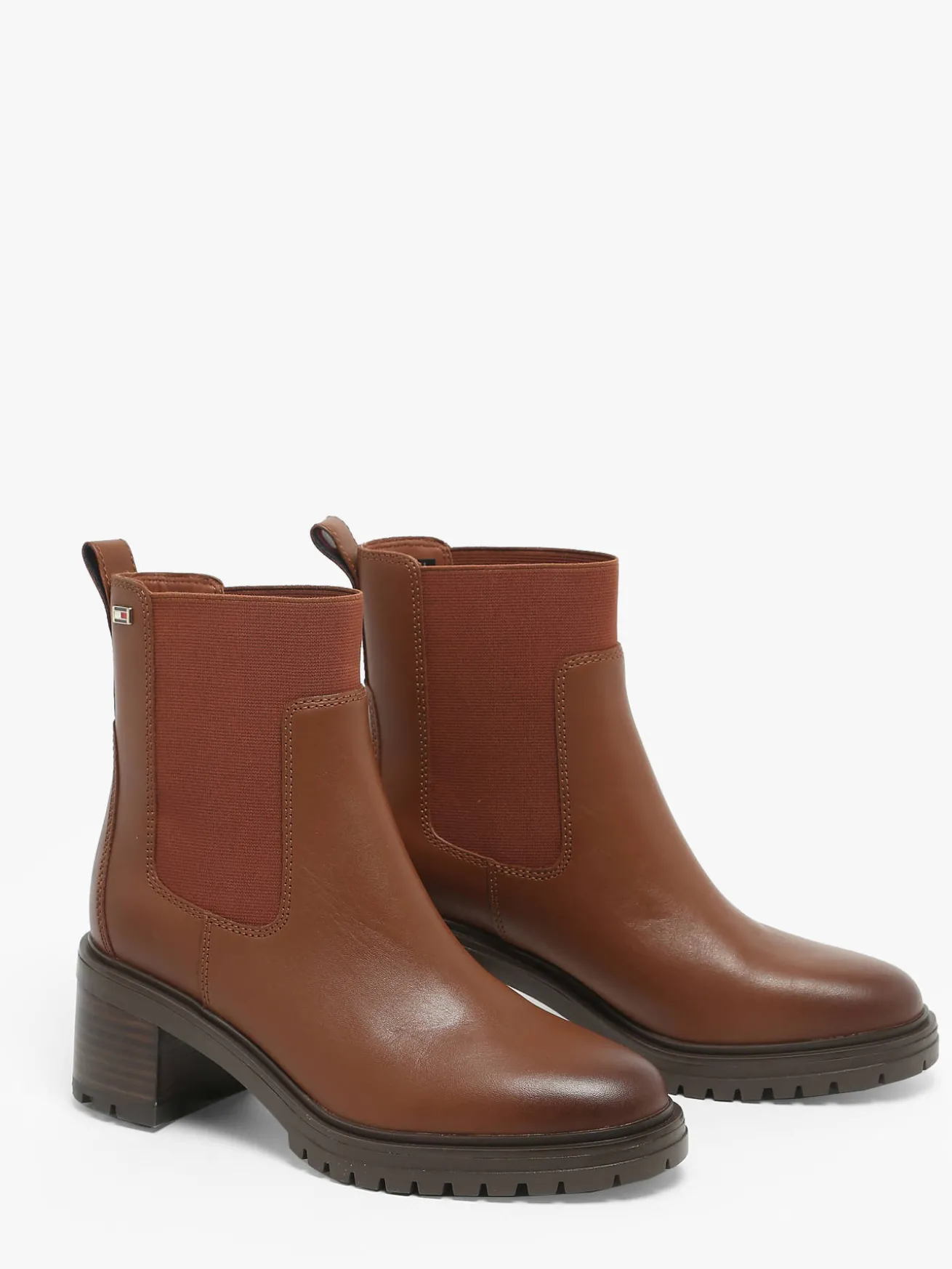Bottines à talon en cuir TOMMY HILFIGER