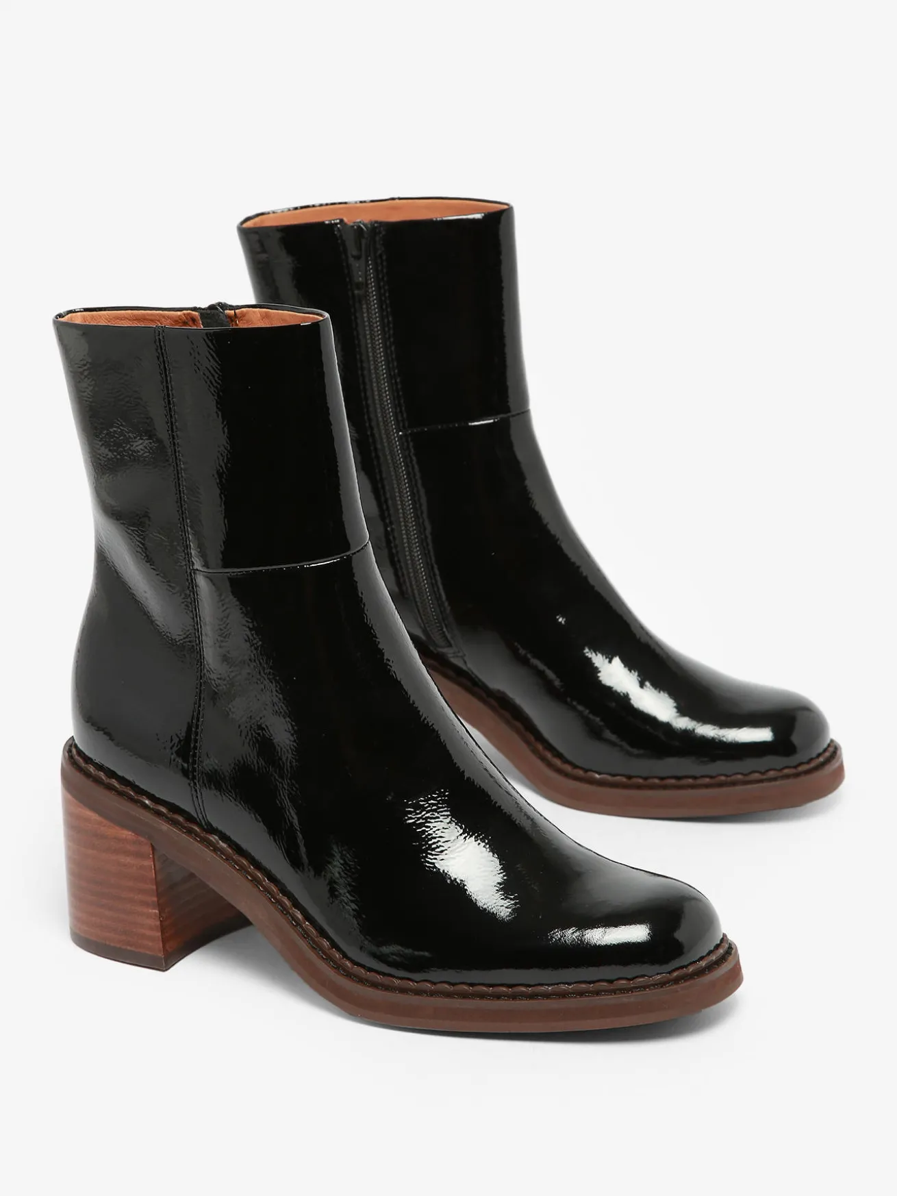 Bottines à talon Rebabi en cuir MAM'ZELLE