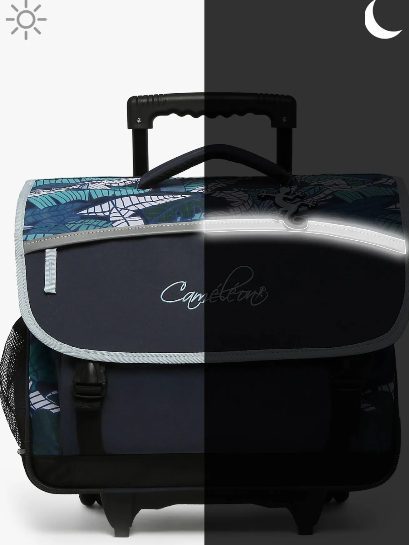Cartable à roulettes enfant 3 compartiments CAMELEON