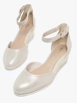 Escarpins semelle compensée en cuir TAMARIS