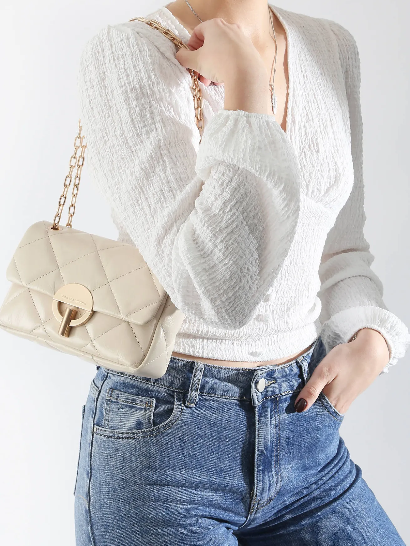 Moyen sac Moon en cuir VANESSA BRUNO