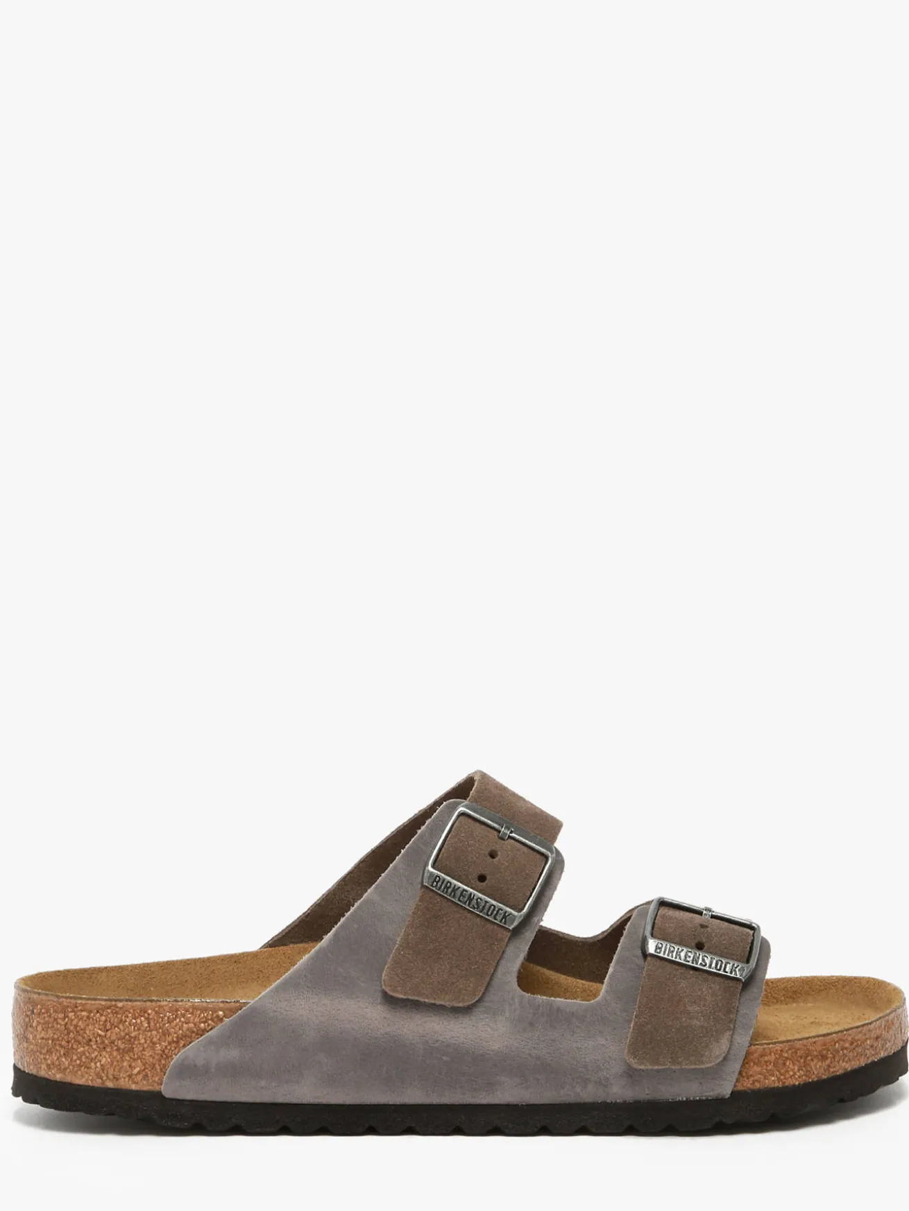Mules Arizona Concrete Gray en cuir BIRKENSTOCK