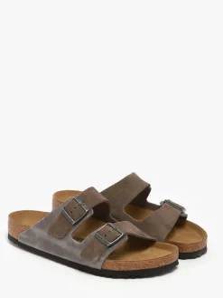 Mules Arizona Concrete Gray en cuir BIRKENSTOCK