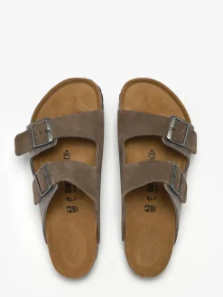 Mules Arizona Concrete Gray en cuir BIRKENSTOCK