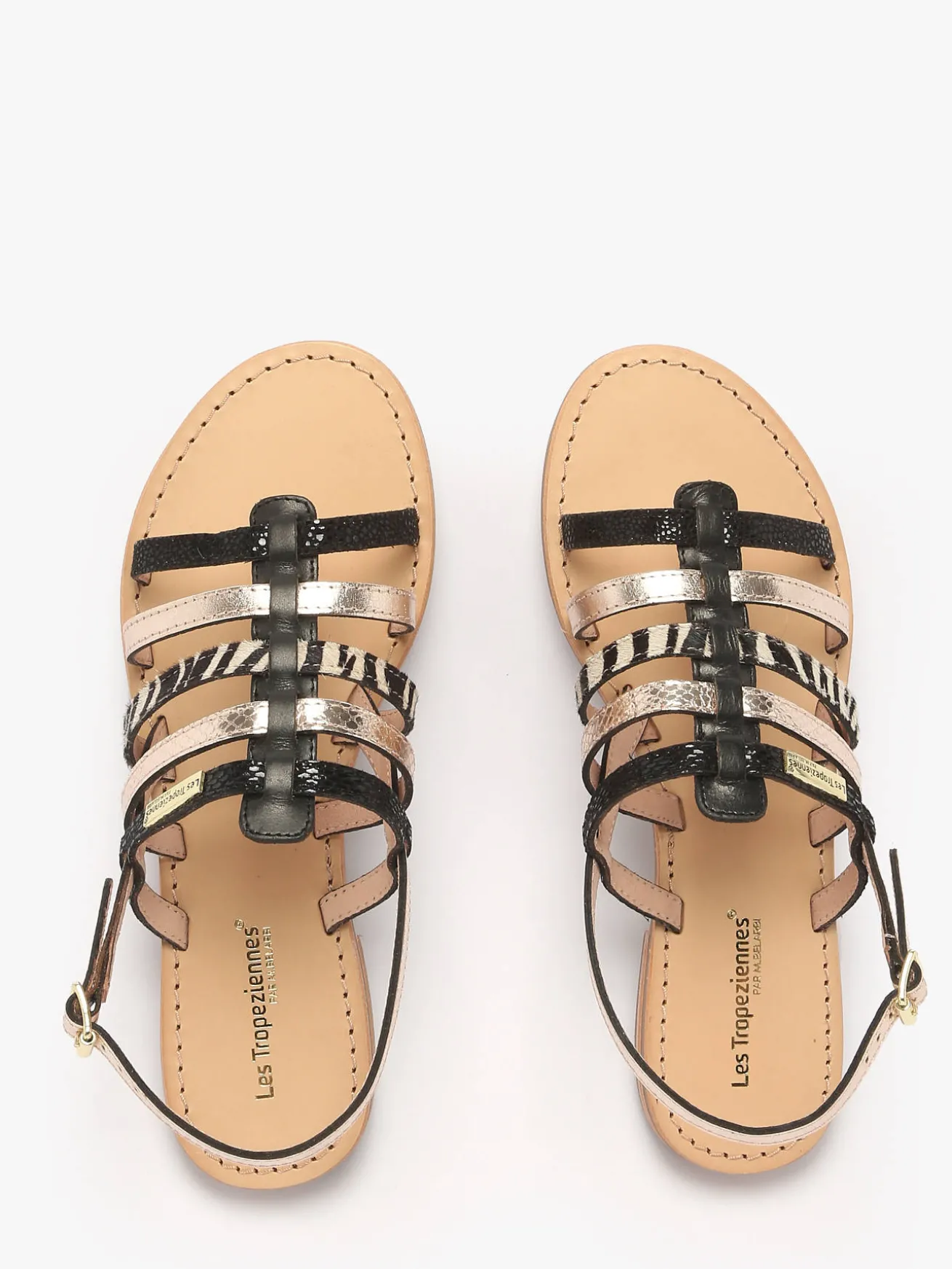 Nu-pieds Havagum en cuir LES TROPEZIENNES