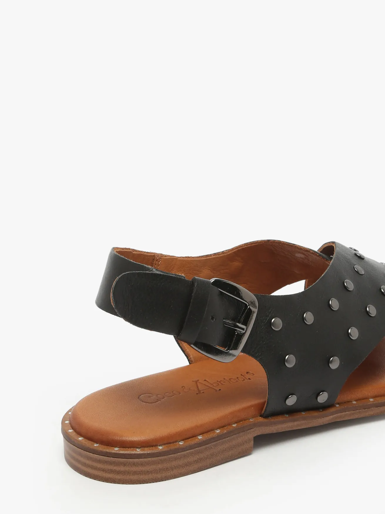 Nu-pieds Magnieu en cuir COCO ABRICOT