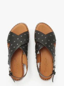 Nu-pieds Magnieu en cuir COCO ABRICOT