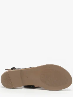 Nu-pieds Magnieu en cuir COCO ABRICOT