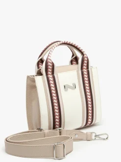 Petit cabas Luna canvas et cuir NATHAN BAUME