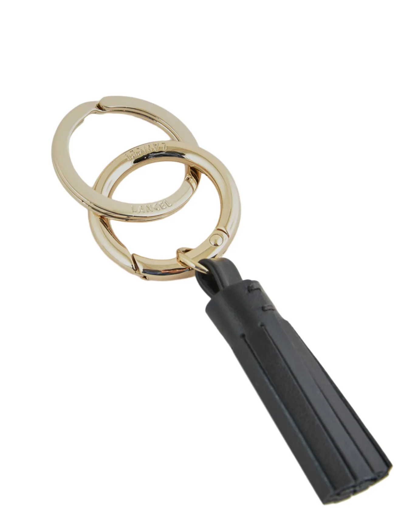Porte-clefs pompon Charms cuir LANCEL