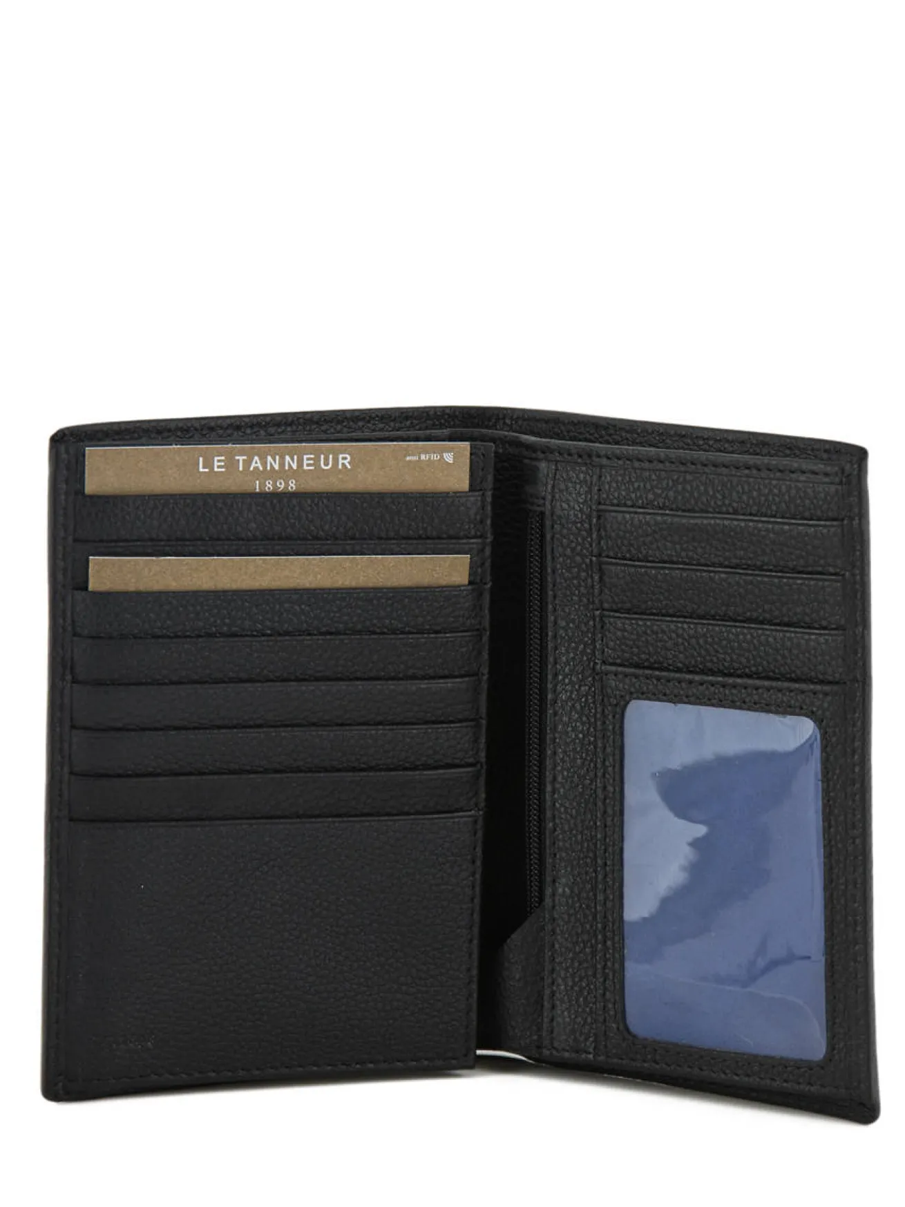 Portefeuille L vertical zippé Charles cuir LE TANNEUR