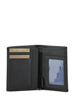 Portefeuille M vertical zippé Charles cuir LE TANNEUR