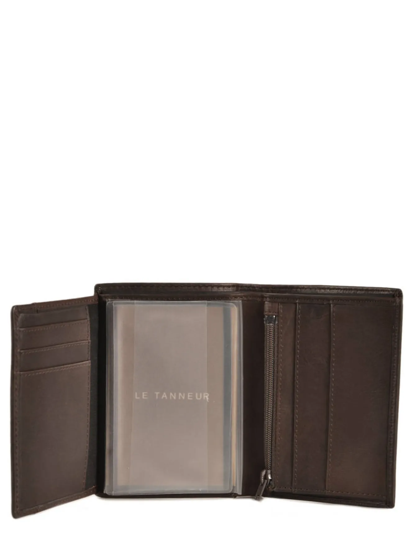 Portefeuille vertical zippé Gary cuir LE TANNEUR