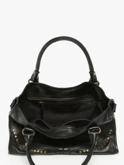sac à main Glam eyelet cuir BASILIC PEPPER