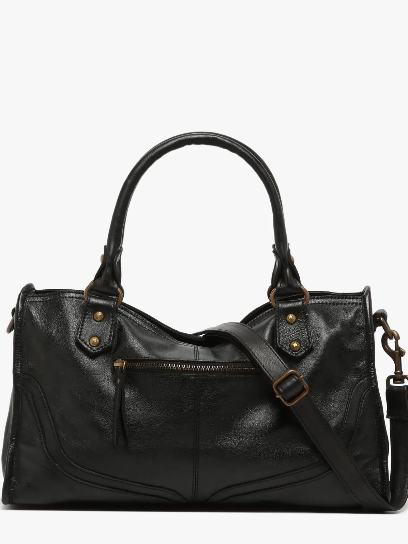 sac à main Glam eyelet cuir BASILIC PEPPER