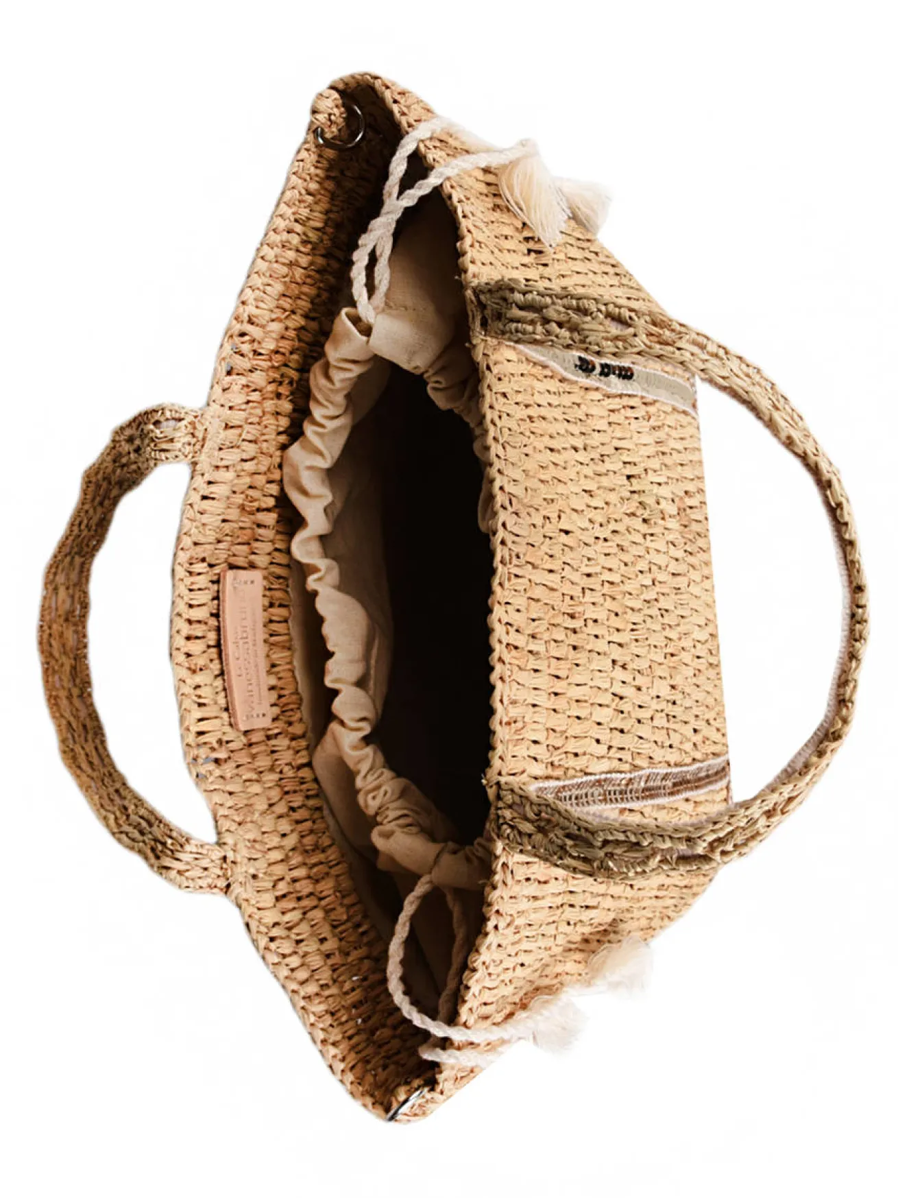 Sac à main Le Cabas raffia et paillettes VANESSA BRUNO