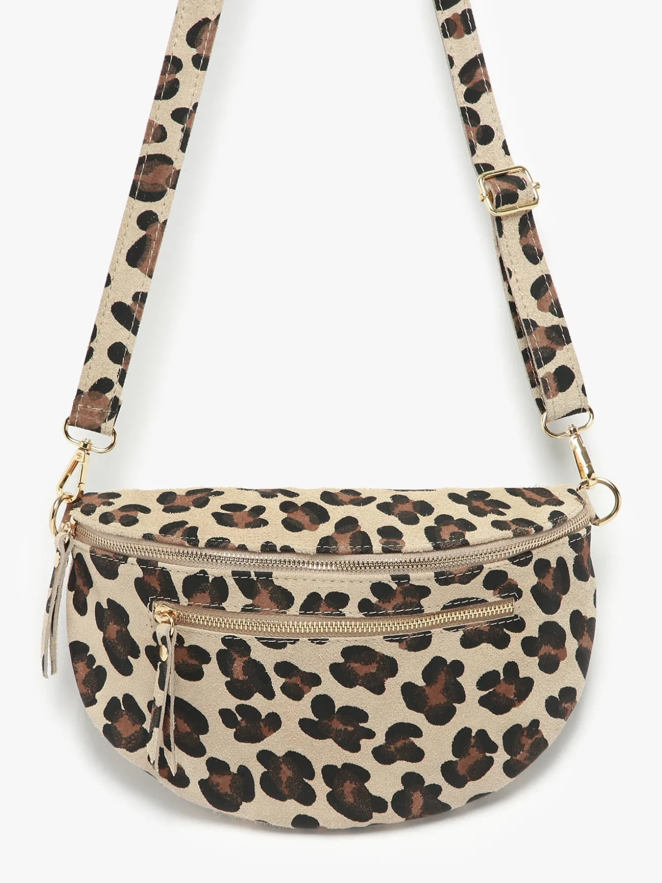 Sac banane Velvet Leopardo cuir MILANO