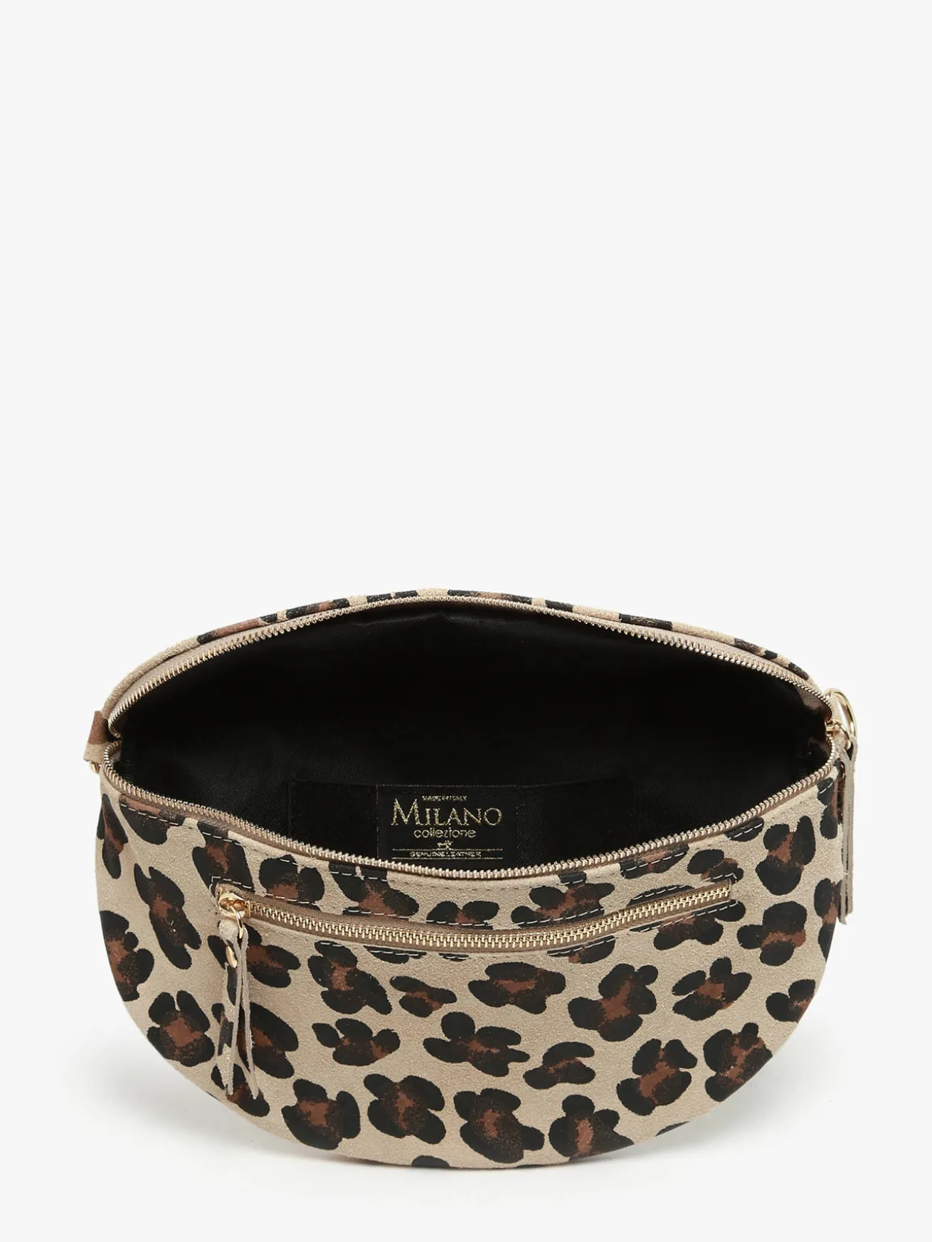 Sac banane Velvet Leopardo cuir MILANO