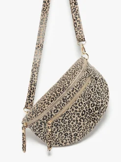 Sac banane Velvet Leopardo cuir MILANO