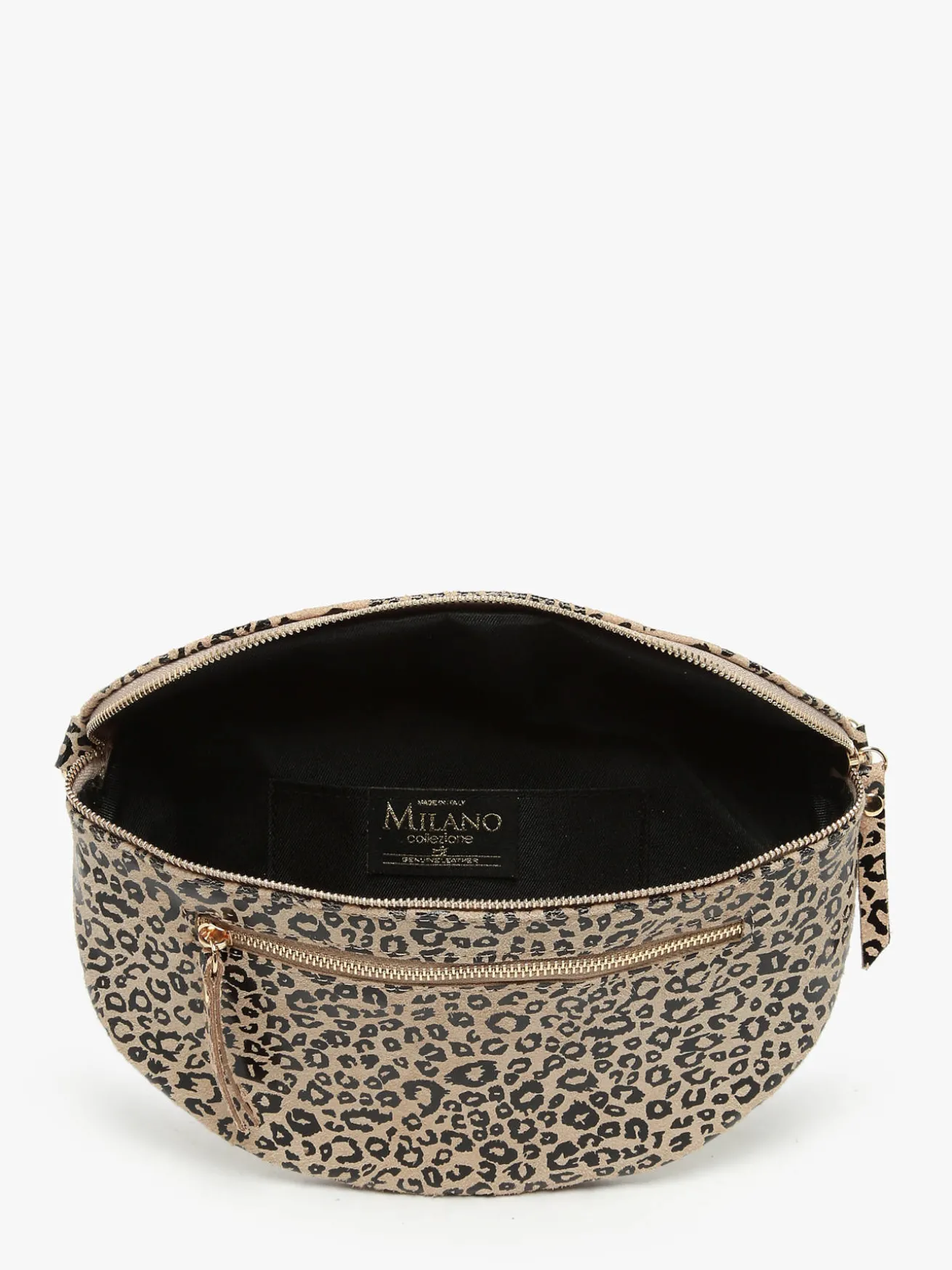 Sac banane Velvet Leopardo cuir MILANO