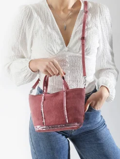 Sac bandoulière Baby Cabas lin paillettes VANESSA BRUNO