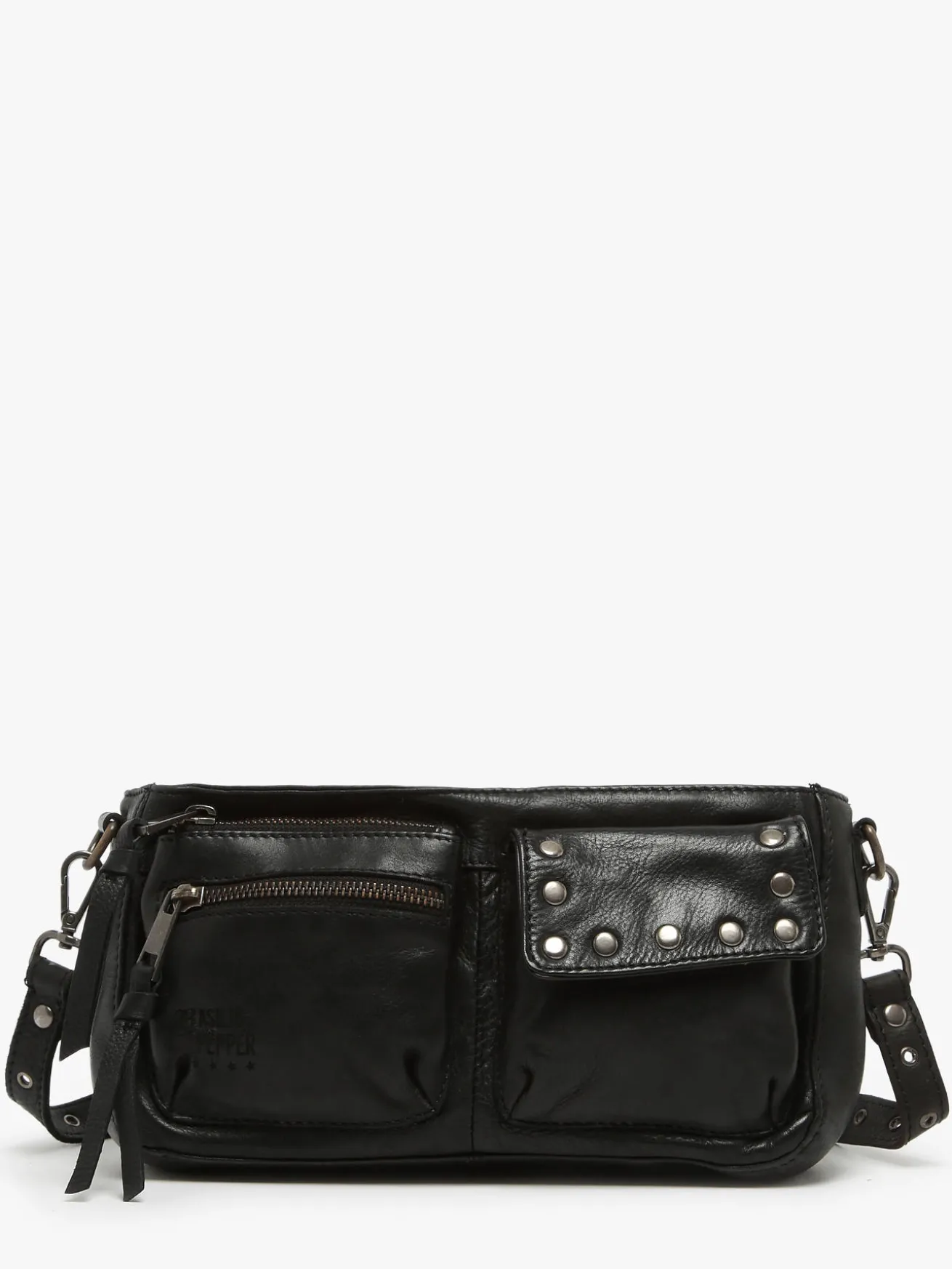 Sac bandoulière Barcelone cuir BASILIC PEPPER
