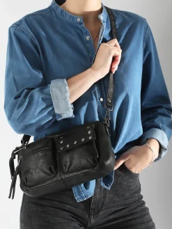 Sac bandoulière Barcelone cuir BASILIC PEPPER