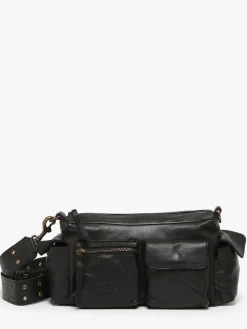 Sac bandoulière Cargo cuir BASILIC PEPPER
