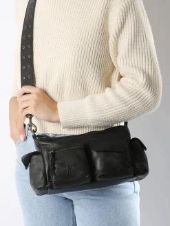 Sac bandoulière Cargo cuir BASILIC PEPPER