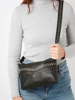 Sac bandoulière Glam cuir BASILIC PEPPER