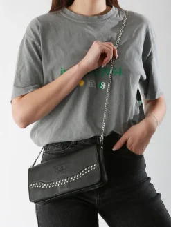 Sac bandoulière Glam cuir BASILIC PEPPER