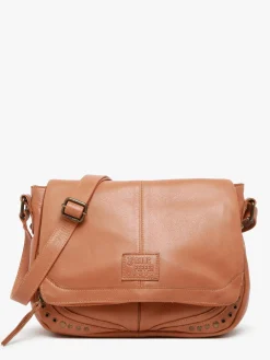 Sac bandoulière Glam eyelet cuir BASILIC PEPPER