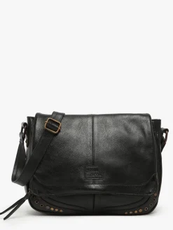 Sac bandoulière Glam eyelet cuir BASILIC PEPPER