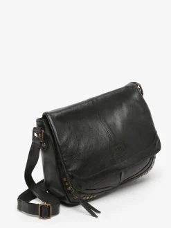 Sac bandoulière Glam eyelet cuir BASILIC PEPPER