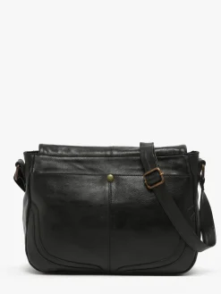 Sac bandoulière Glam eyelet cuir BASILIC PEPPER