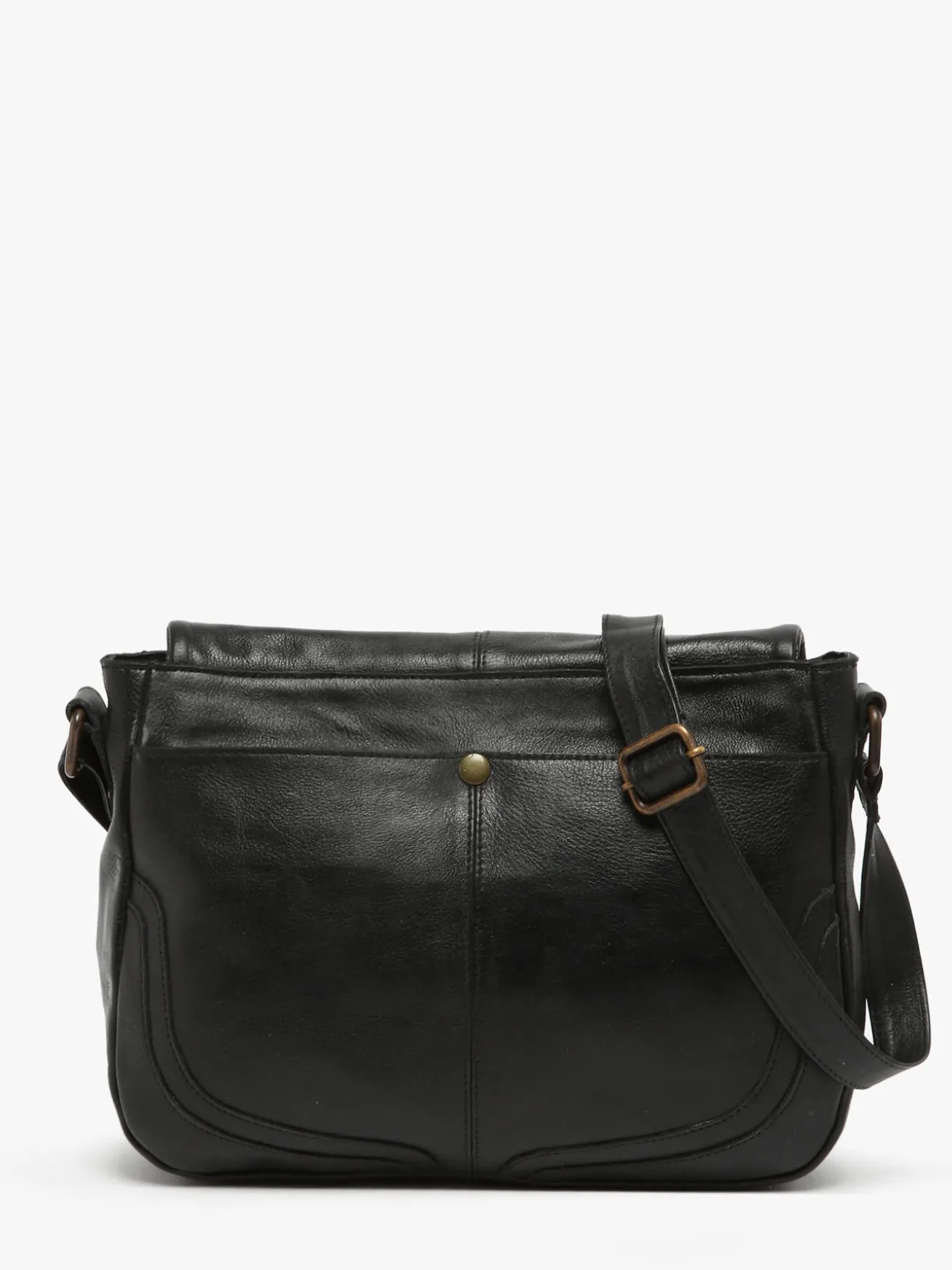 Sac bandoulière Glam eyelet cuir BASILIC PEPPER
