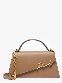 Sac bandoulière K signature cuir KARL LAGERFELD
