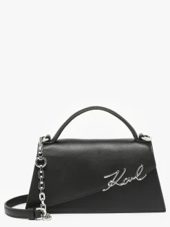 Sac bandoulière K signature cuir KARL LAGERFELD