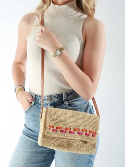 Sac bandoulière L'atelier du crochet raphia LE VOYAGE EN PANIER