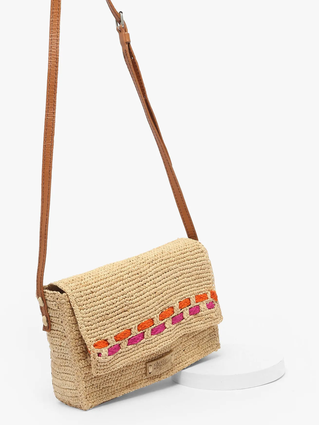 Sac bandoulière L'atelier du crochet raphia LE VOYAGE EN PANIER