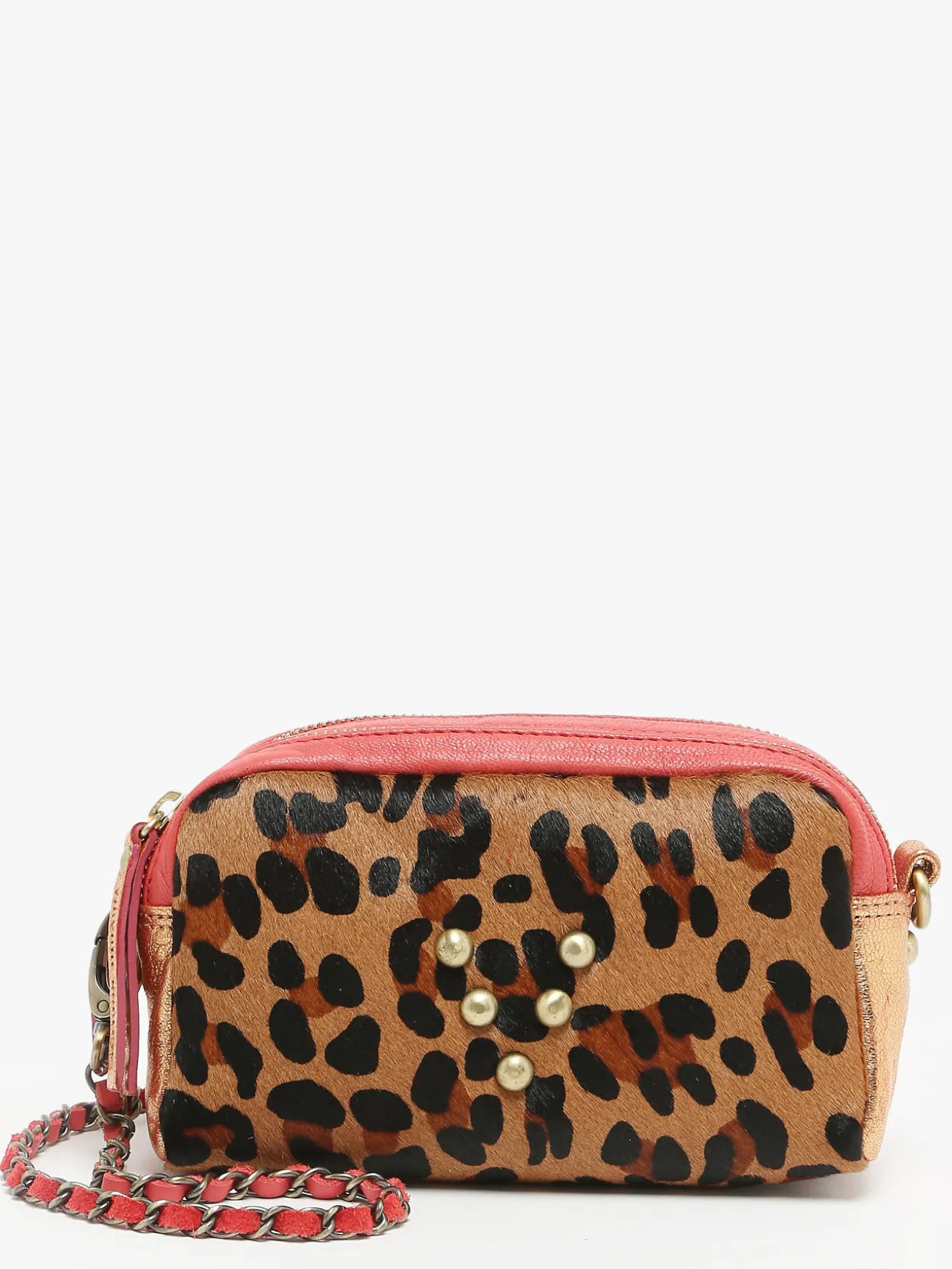 Sac bandoulière Léopard cuir VIRGINIE DARLING