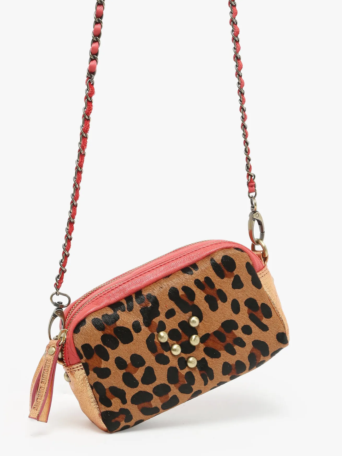 Sac bandoulière Léopard cuir VIRGINIE DARLING