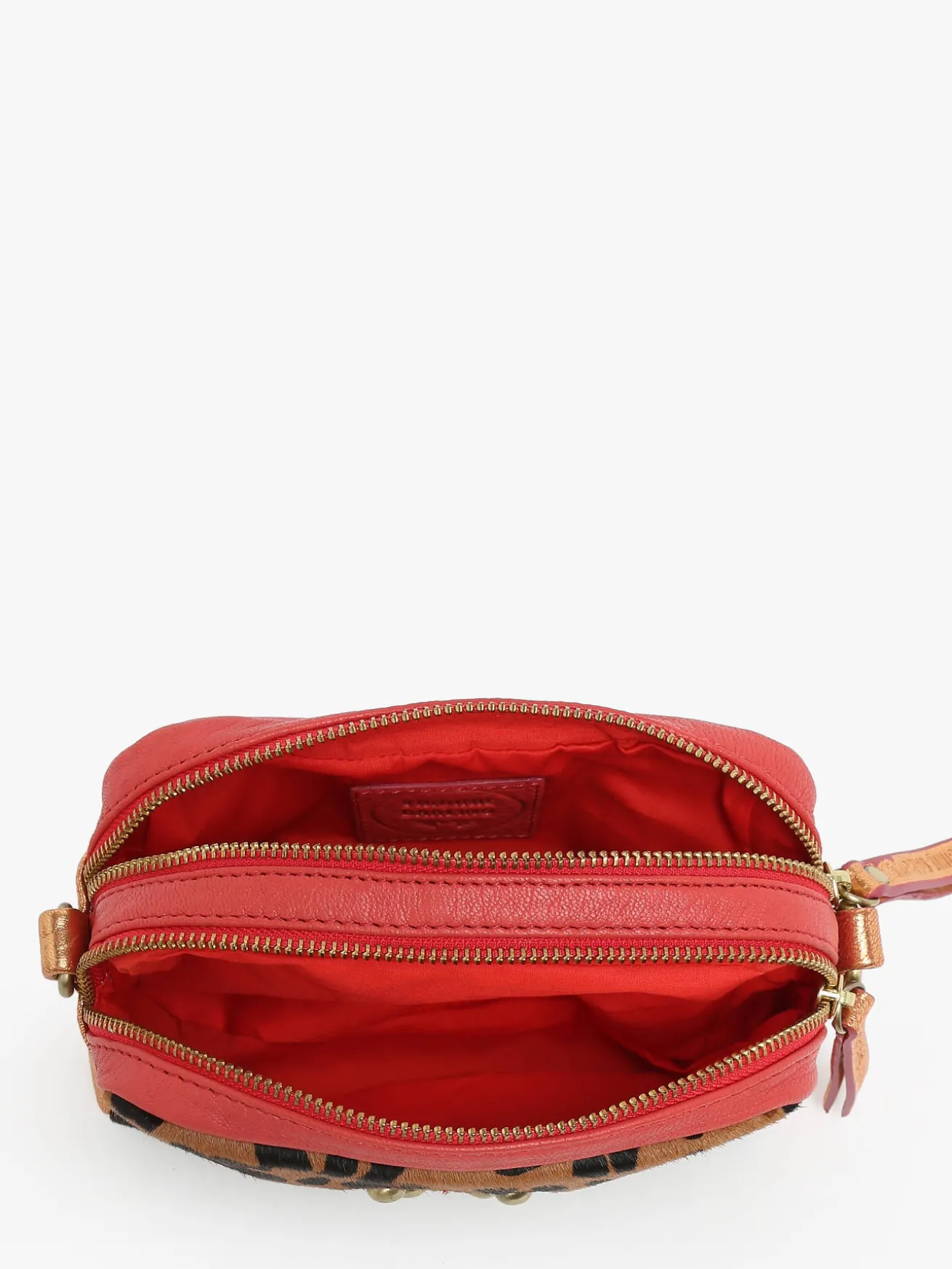 Sac bandoulière Léopard cuir VIRGINIE DARLING