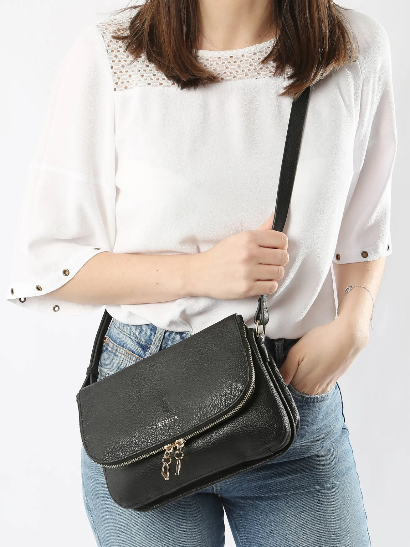 Sac bandoulière M Tradition cuir ETRIER