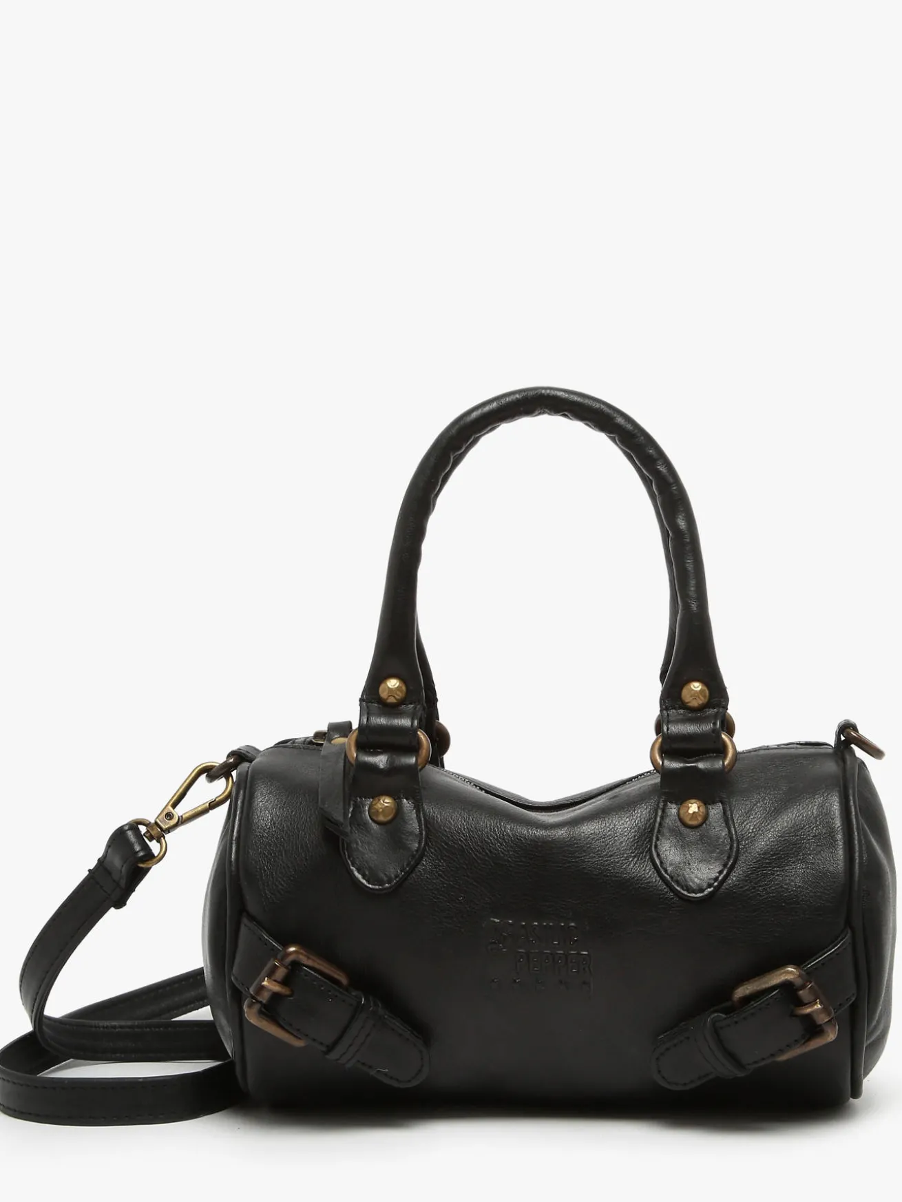 Sac bandoulière Strappy cuir BASILIC PEPPER