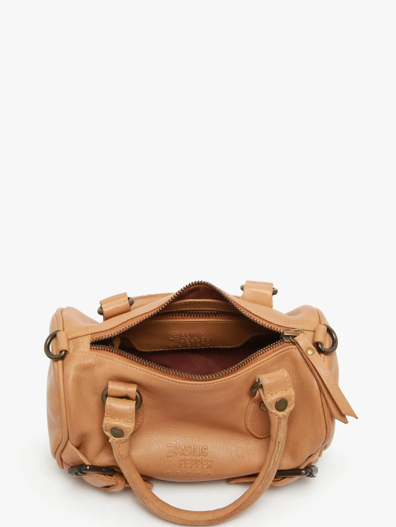 Sac bandoulière Strappy cuir BASILIC PEPPER