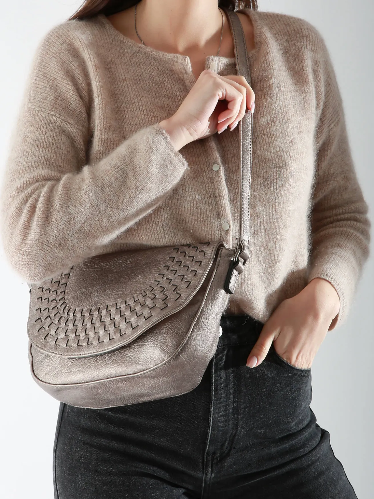 Sac bandoulière Winter tresse MINIPRIX