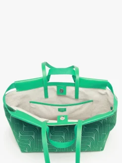 Sac cabas Camille Jacquard et cuir LANCEL