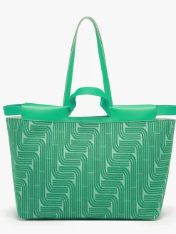 Sac cabas Camille Jacquard et cuir LANCEL